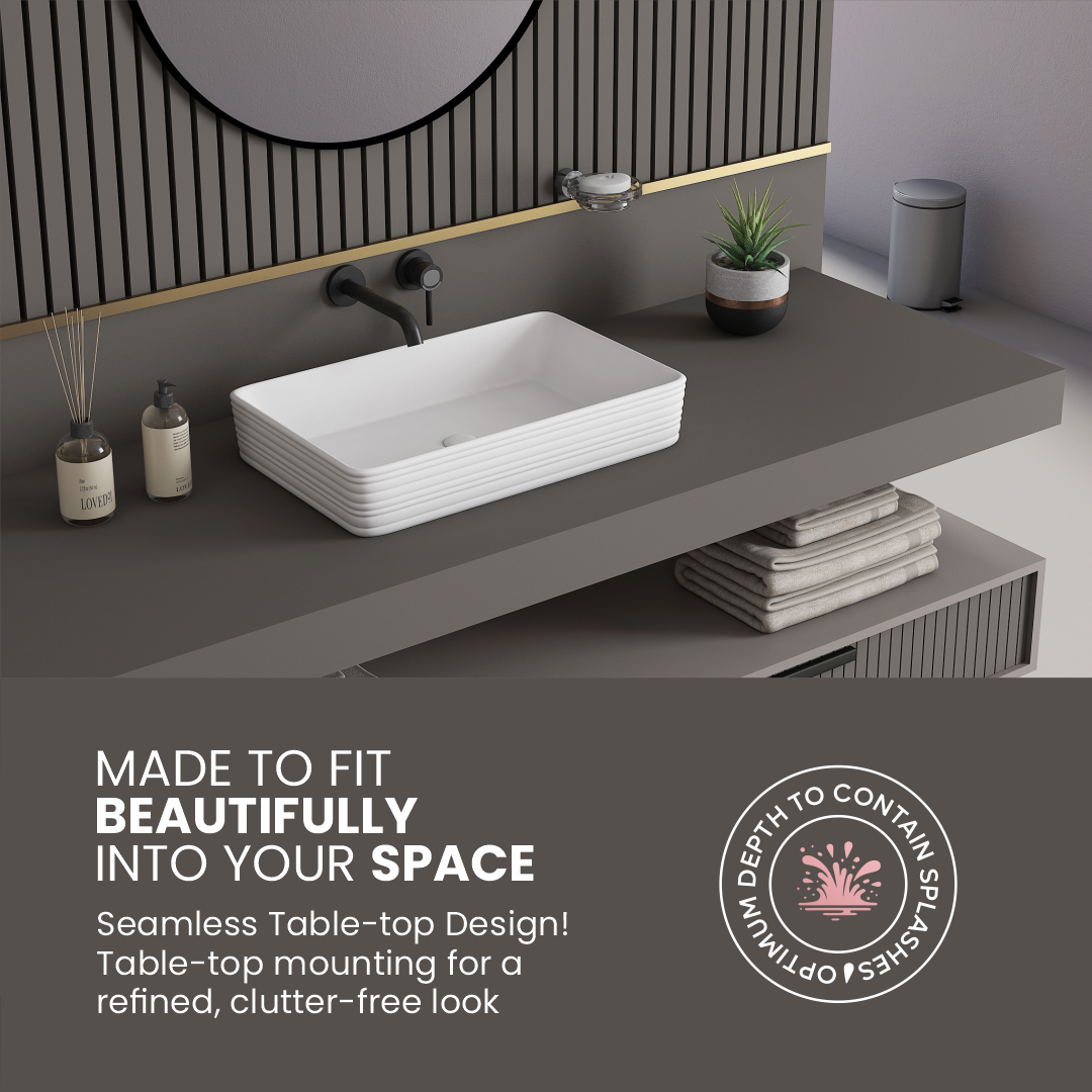 Ceramic Table Top Basin (Harp)