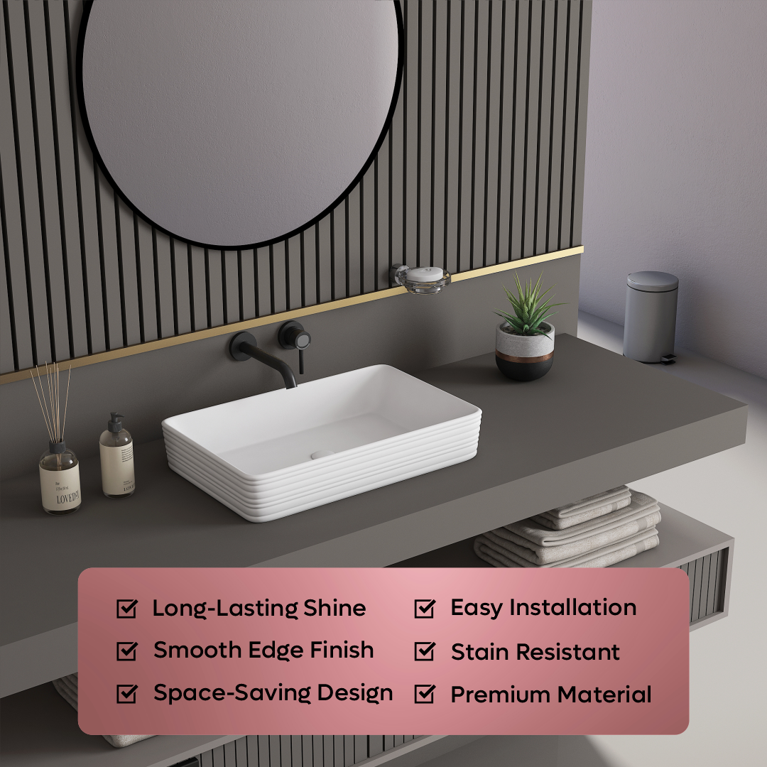 Ceramic Table Top Basin (Harp)