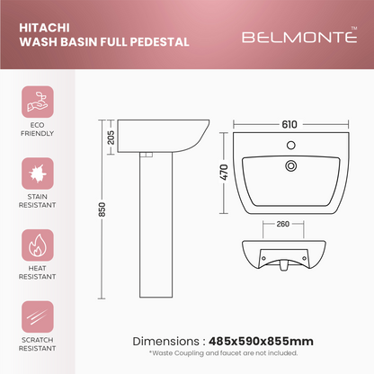 Basin Pedestal Set (Hitachi)
