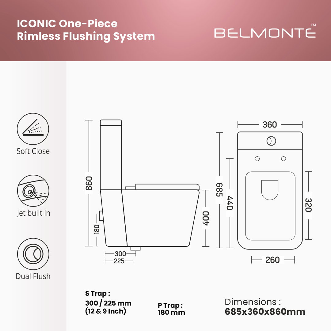 Ceramic Western Toilet (Iconic)