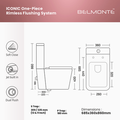 Ceramic Western Toilet (Iconic)