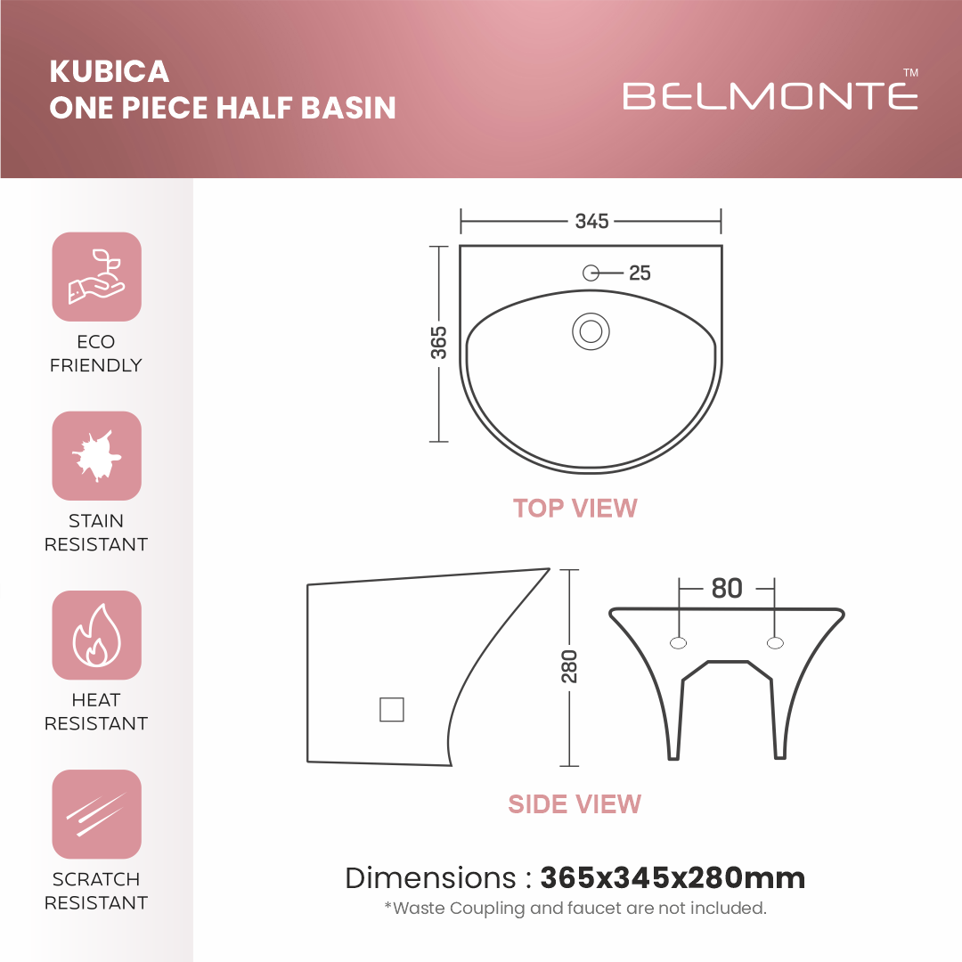 Wall Hung Half Basin (Kubica)