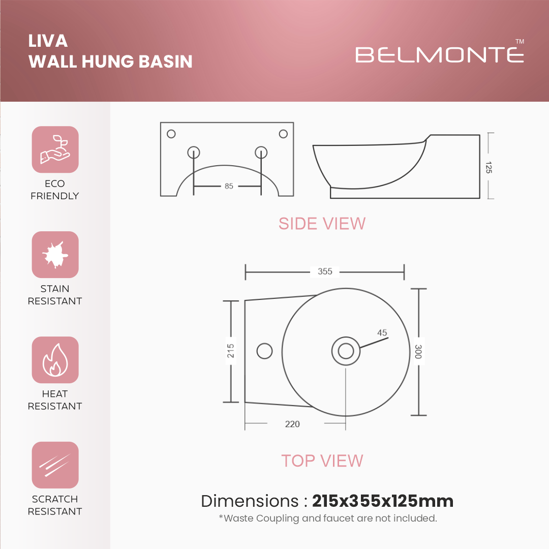 Wall Mounted Wash Basin (Liva)