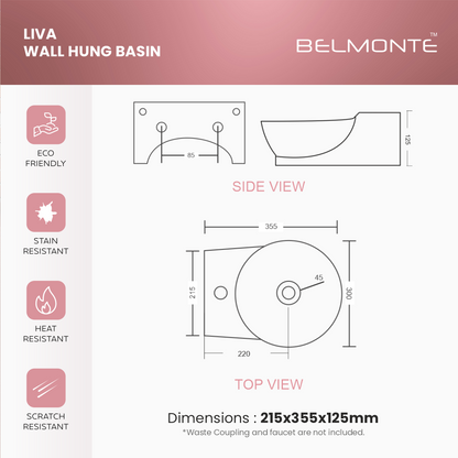 Wall Mounted Wash Basin (Liva)