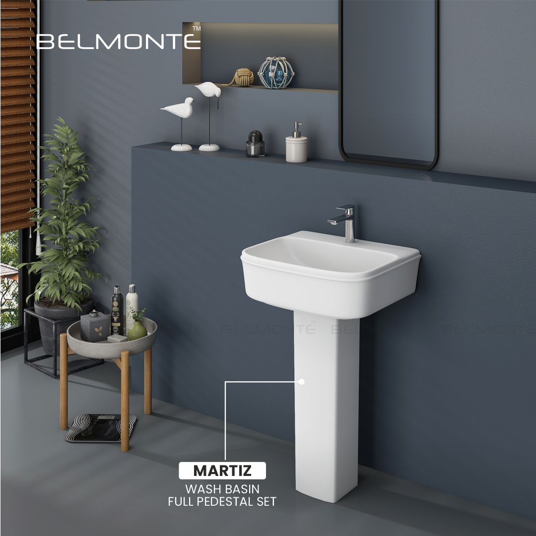 Ceramic Basin Pedestal Set (Martiz)