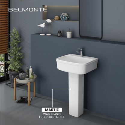 Ceramic Basin Pedestal Set (Martiz)