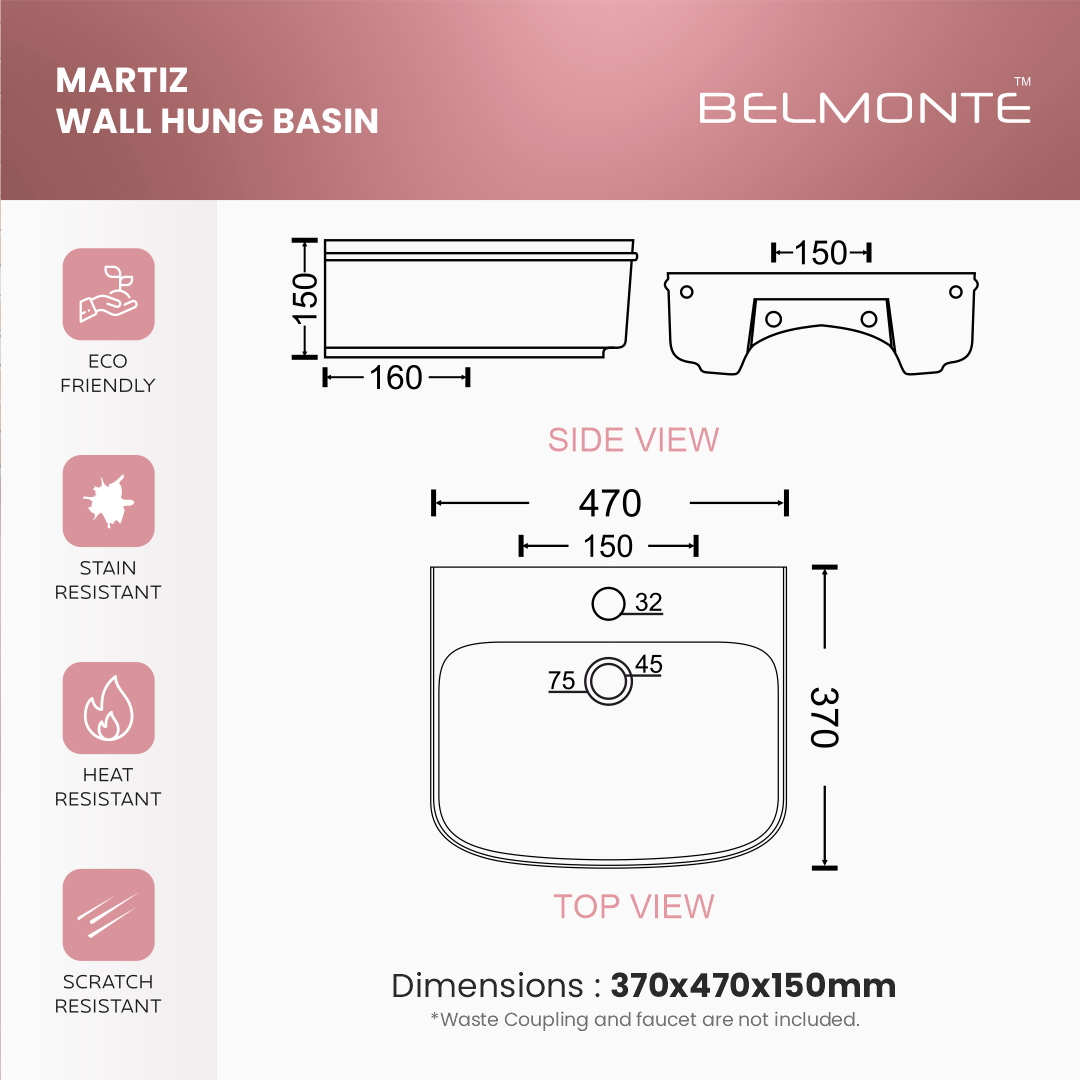 Wall Mounted Wash Basin (Martiz)