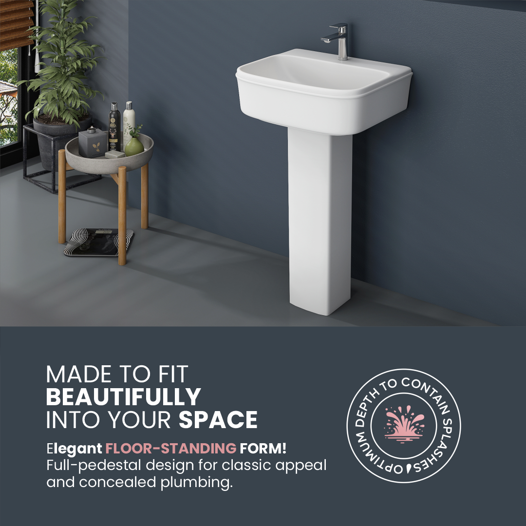 Ceramic Basin Pedestal Set (Martiz)