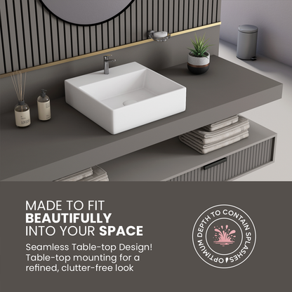 Ceramic Counter Top Basin Small Size (Minova)