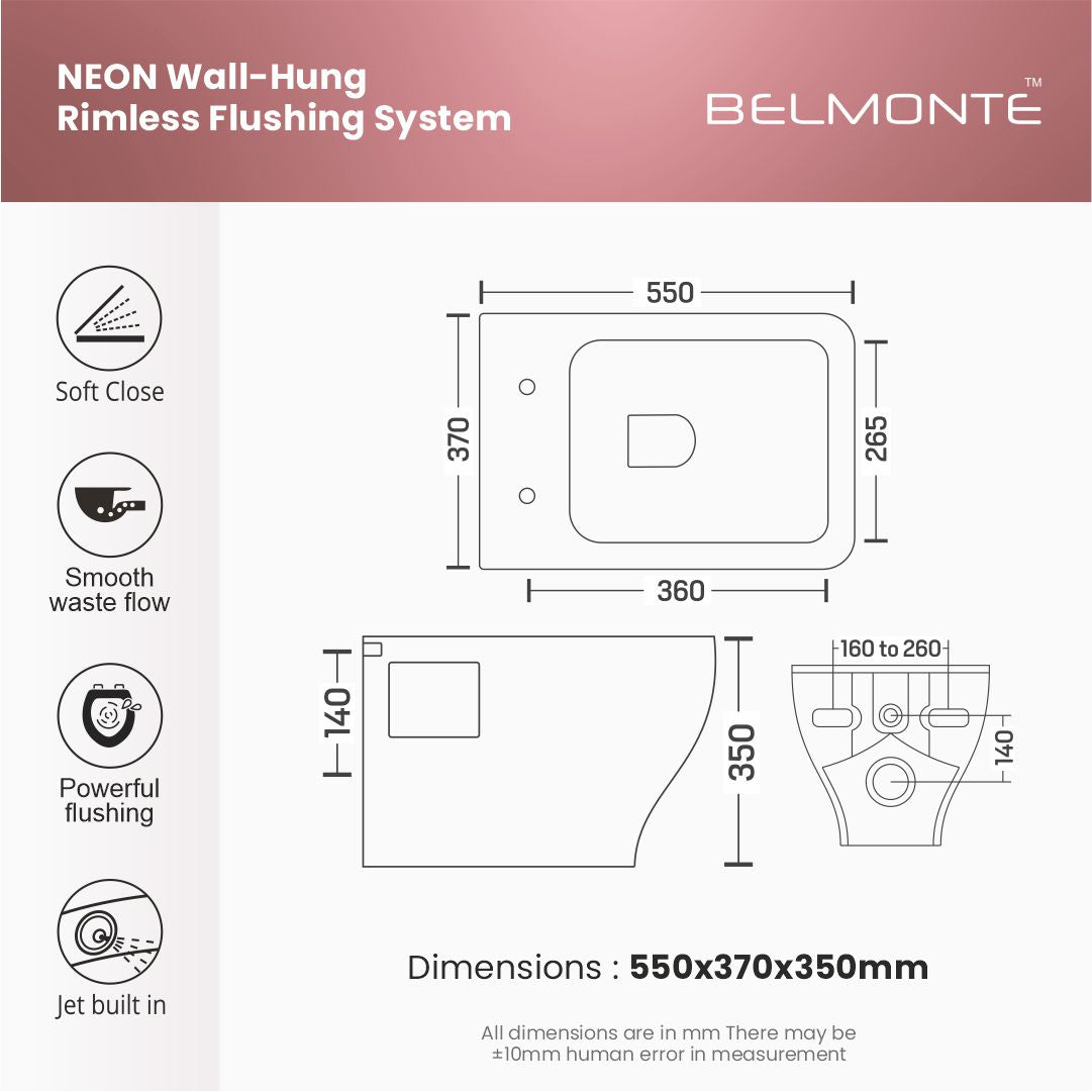 Designer Wall Hung Water Closet (Neon WH 56)