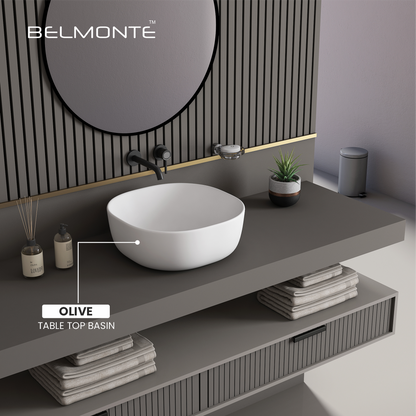 Ceramic Counter Top Basin (Olive)