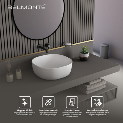 Ceramic Counter Top Basin (Olive)