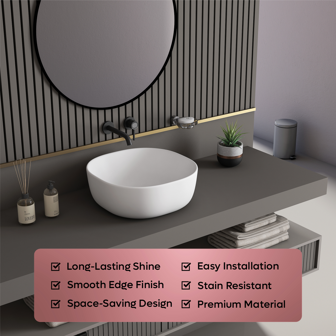 Ceramic Counter Top Basin (Olive)