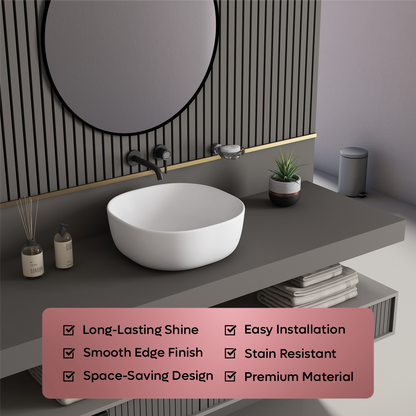 Ceramic Counter Top Basin (Olive)