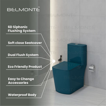 Designer One Piece Water Closet (Opal OP Royal Blue)