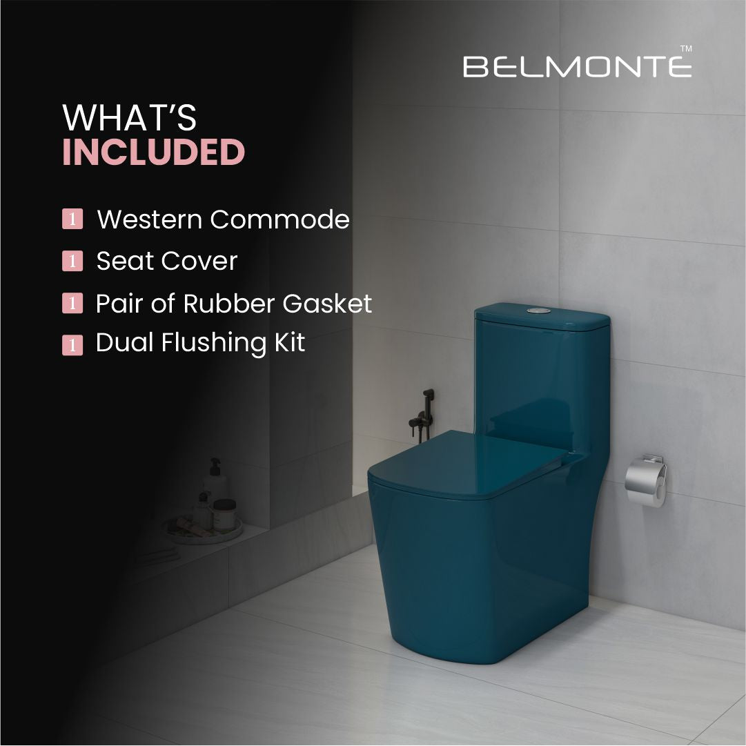 Designer One Piece Water Closet (Opal OP Royal Blue)