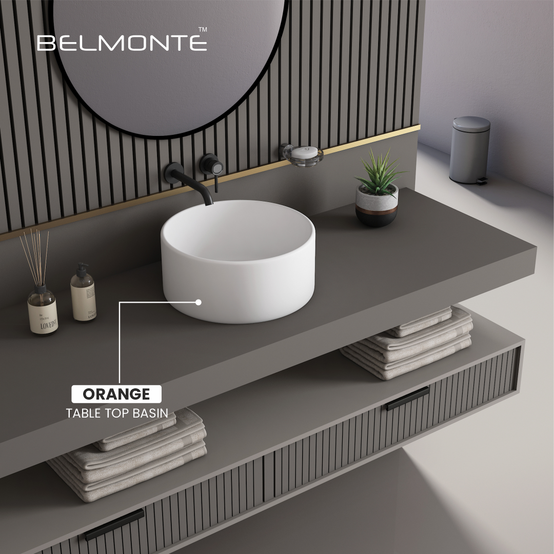 Ceramic Counter Top Basin (Orange)