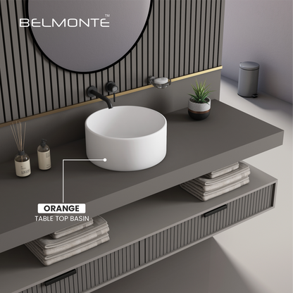 Ceramic Counter Top Basin (Orange)