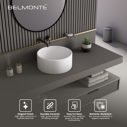 Ceramic Counter Top Basin (Orange)