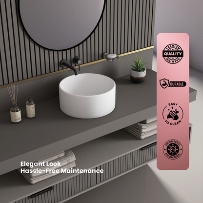 Ceramic Counter Top Basin (Orange)