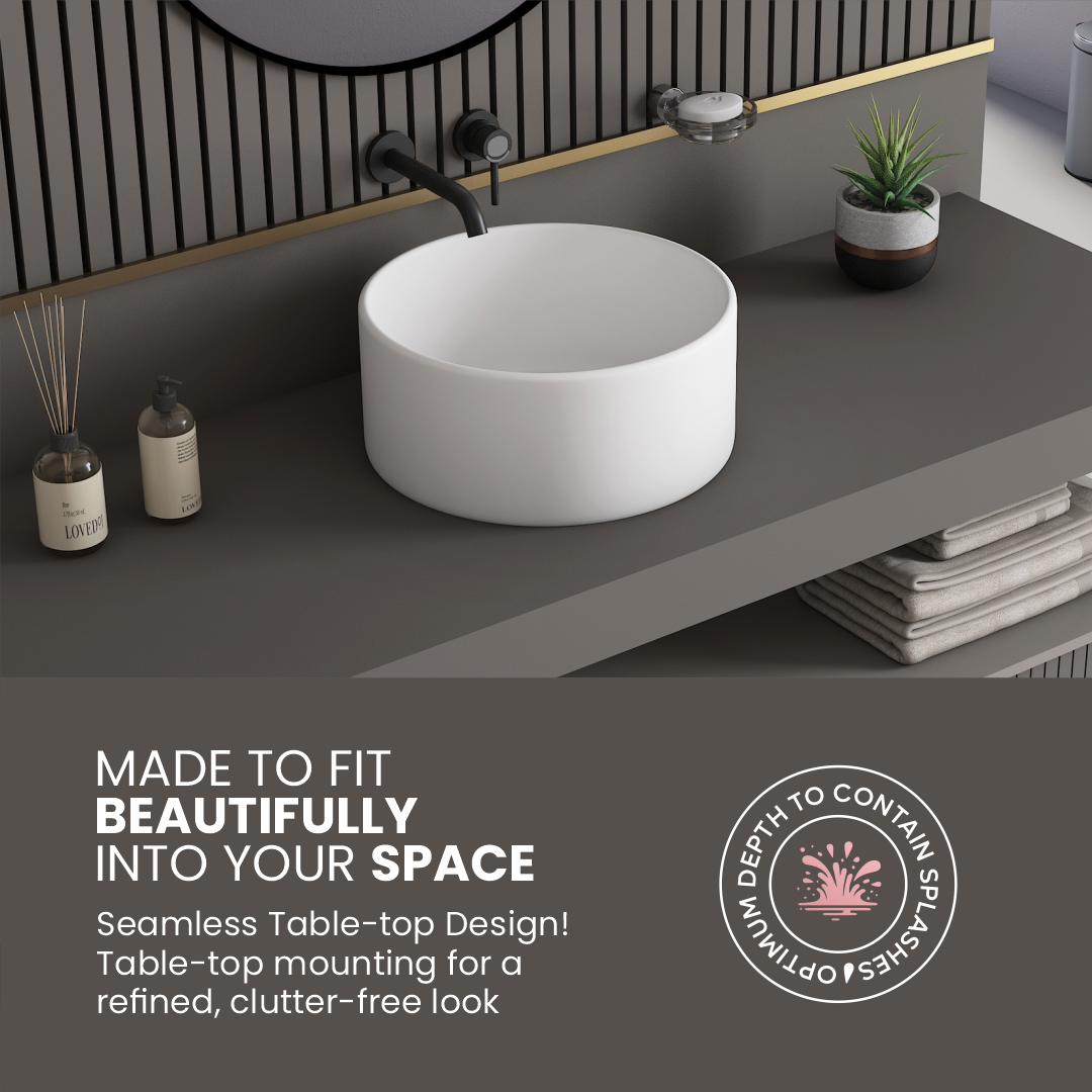 Ceramic Counter Top Basin (Orange)