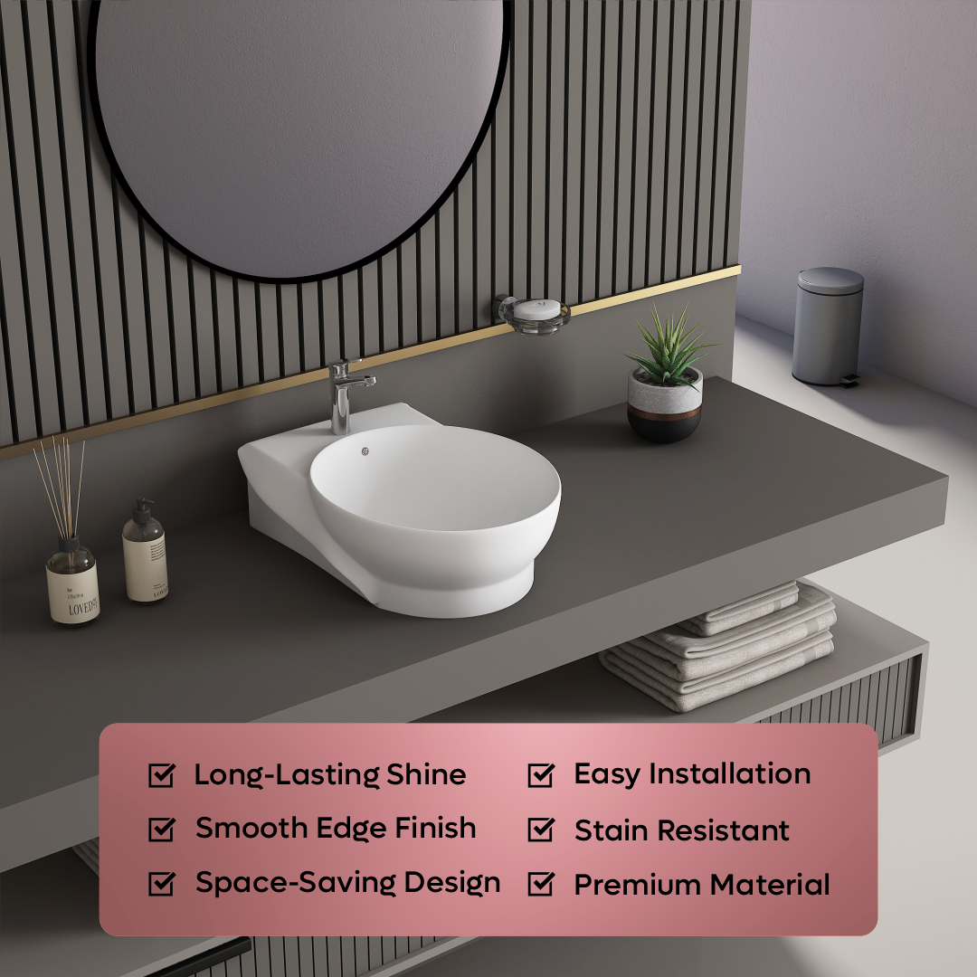 Ceramic Counter Top Basin (Ovo)