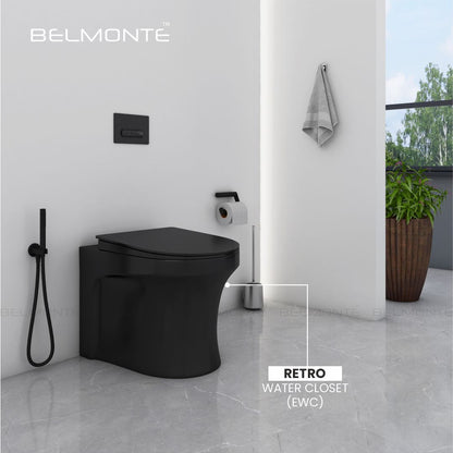 Black Floor Mount Commode (Ewc Retro)