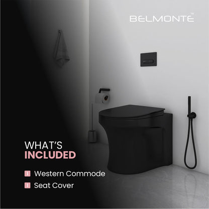 Black Floor Mount Commode (Ewc Retro)