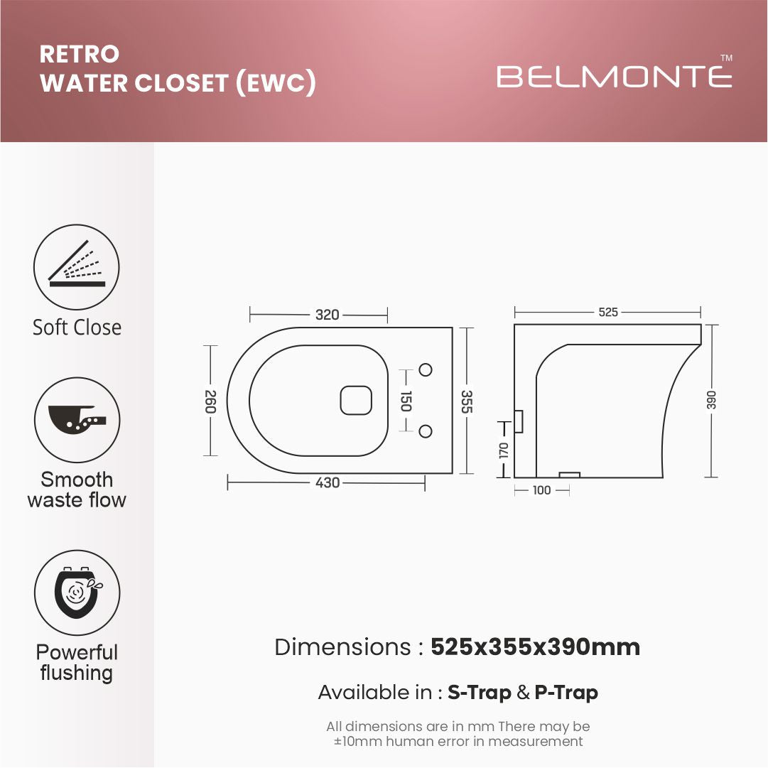 Designer Water Closet (Ewc Retro BB08)