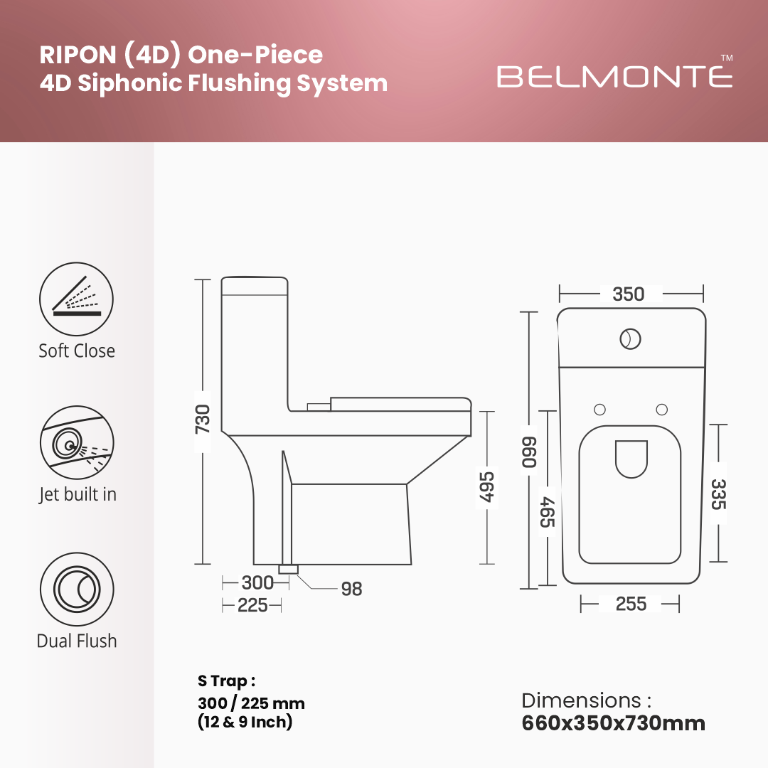 Ceramic Commode Toilet (Ripone-4d)