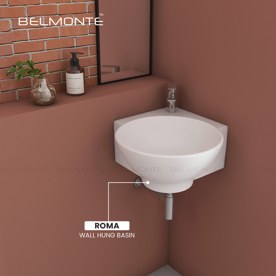 Ceramic Corner Basin (Roma)