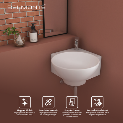 Ceramic Corner Basin (Roma)