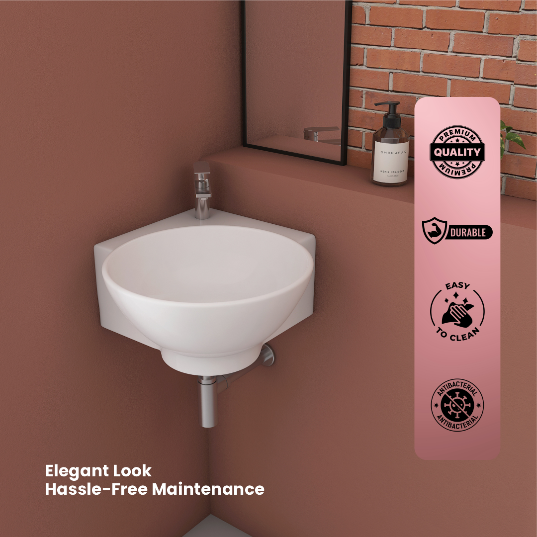 Ceramic Corner Basin (Roma)