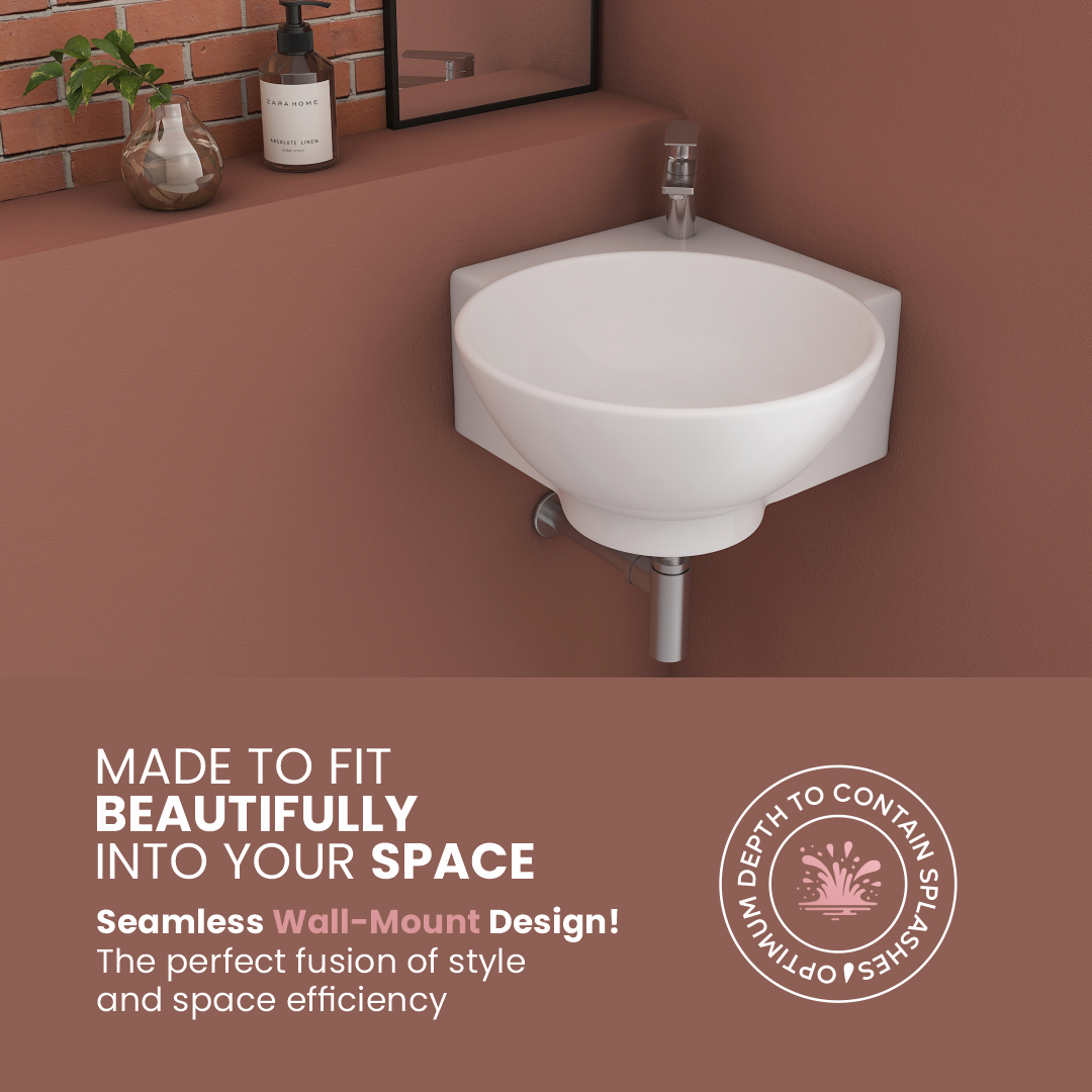 Ceramic Corner Basin (Roma)