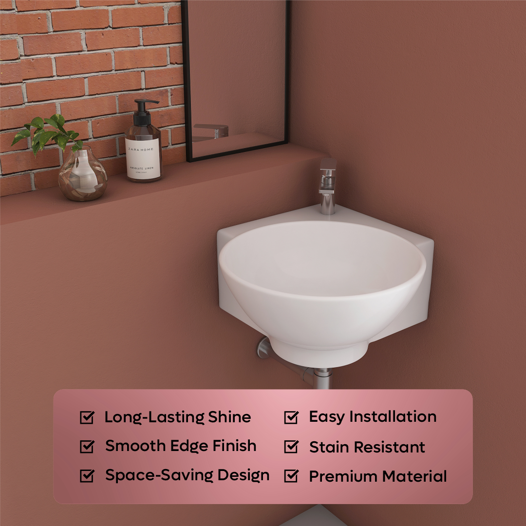 Ceramic Corner Basin (Roma)