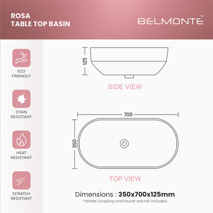 Ceramic Counter Top Basin Big Size (Rossa)