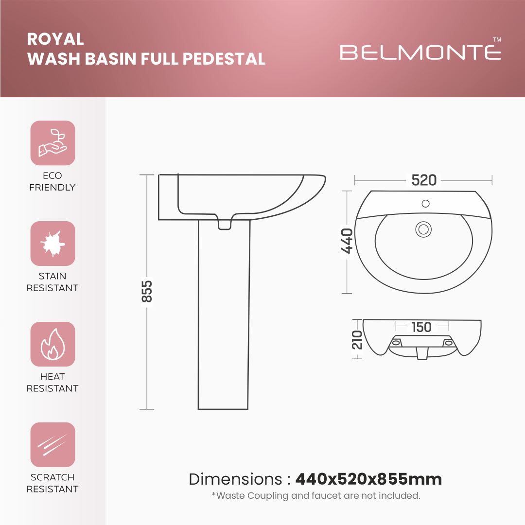 Basin Pedestal Set (Royal)