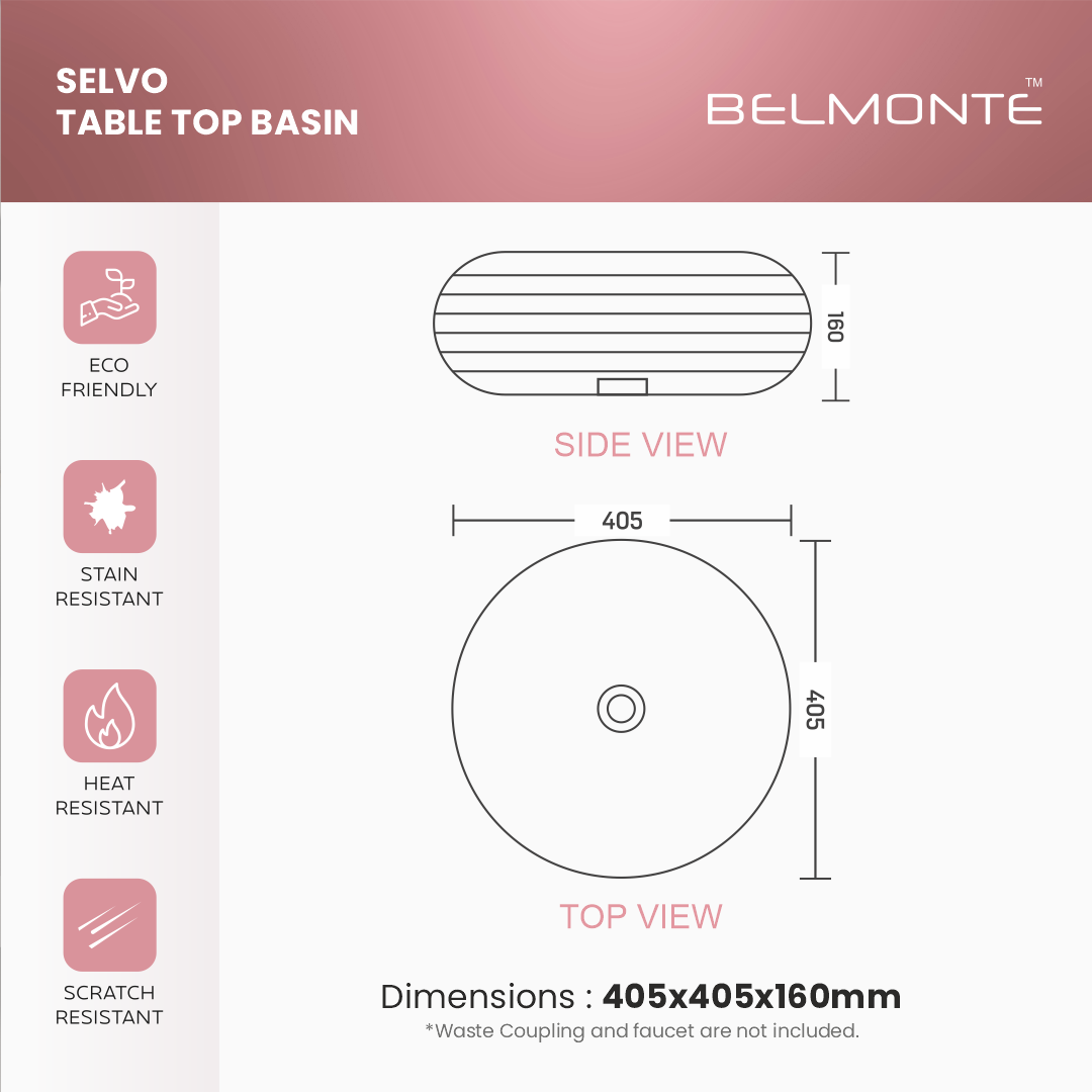 Ceramic Counter Top Basin (Selvo)