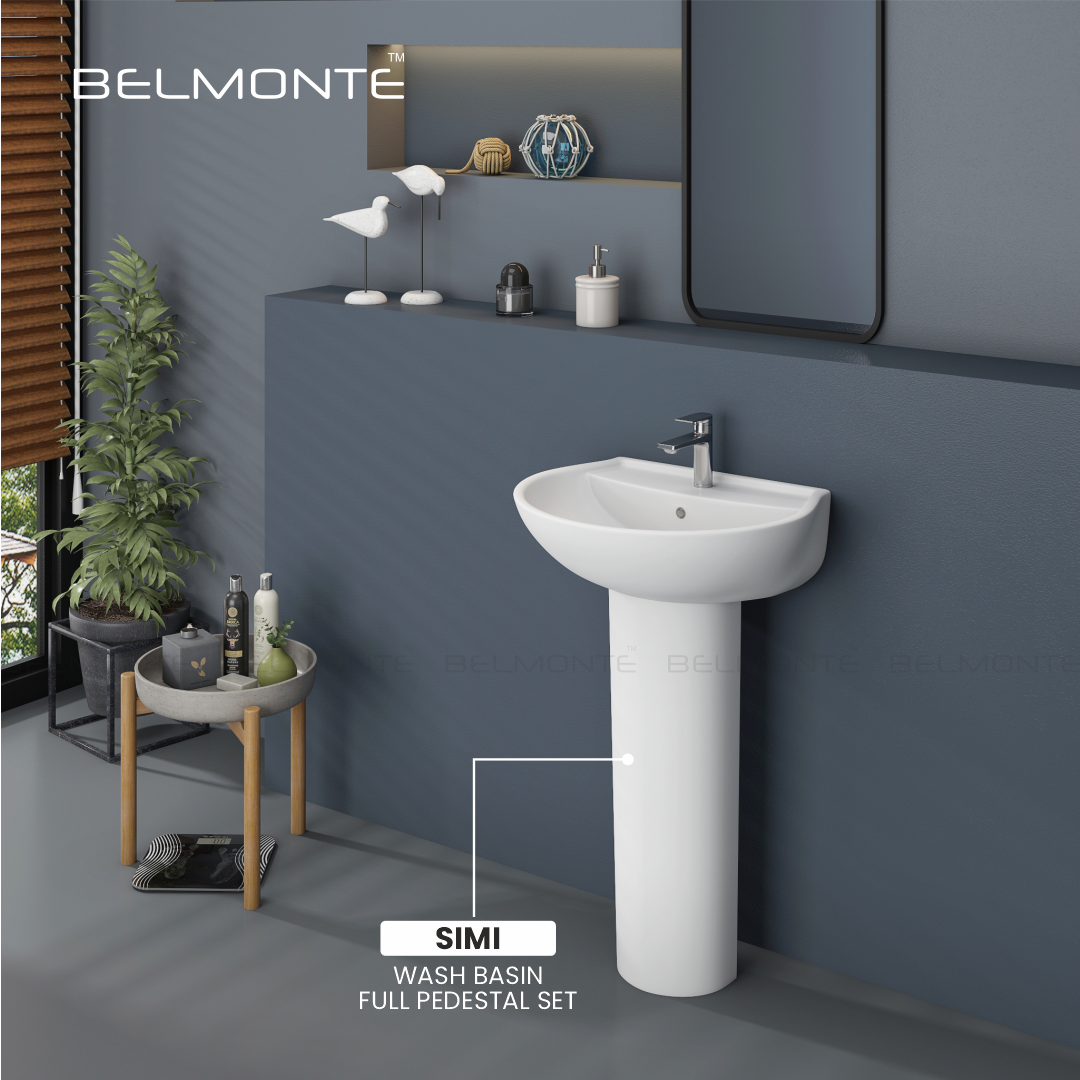 Ceramic Basin Pedestal Set (Simi)