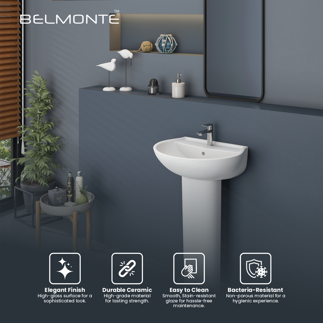 Ceramic Basin Pedestal Set (Simi)
