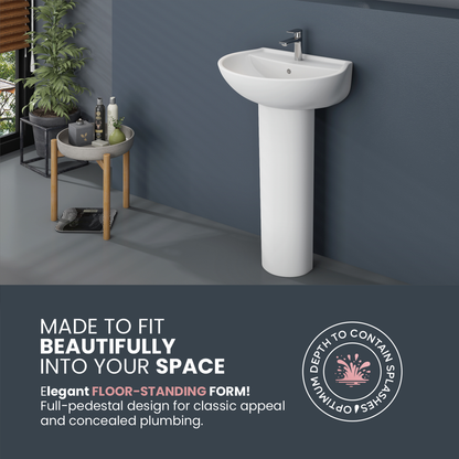 Ceramic Basin Pedestal Set (Simi)