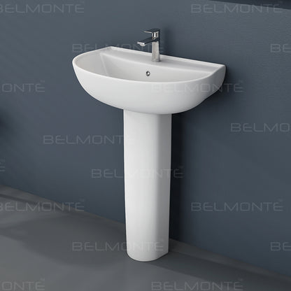 Ceramic Basin With Pedestal Set (Simon)