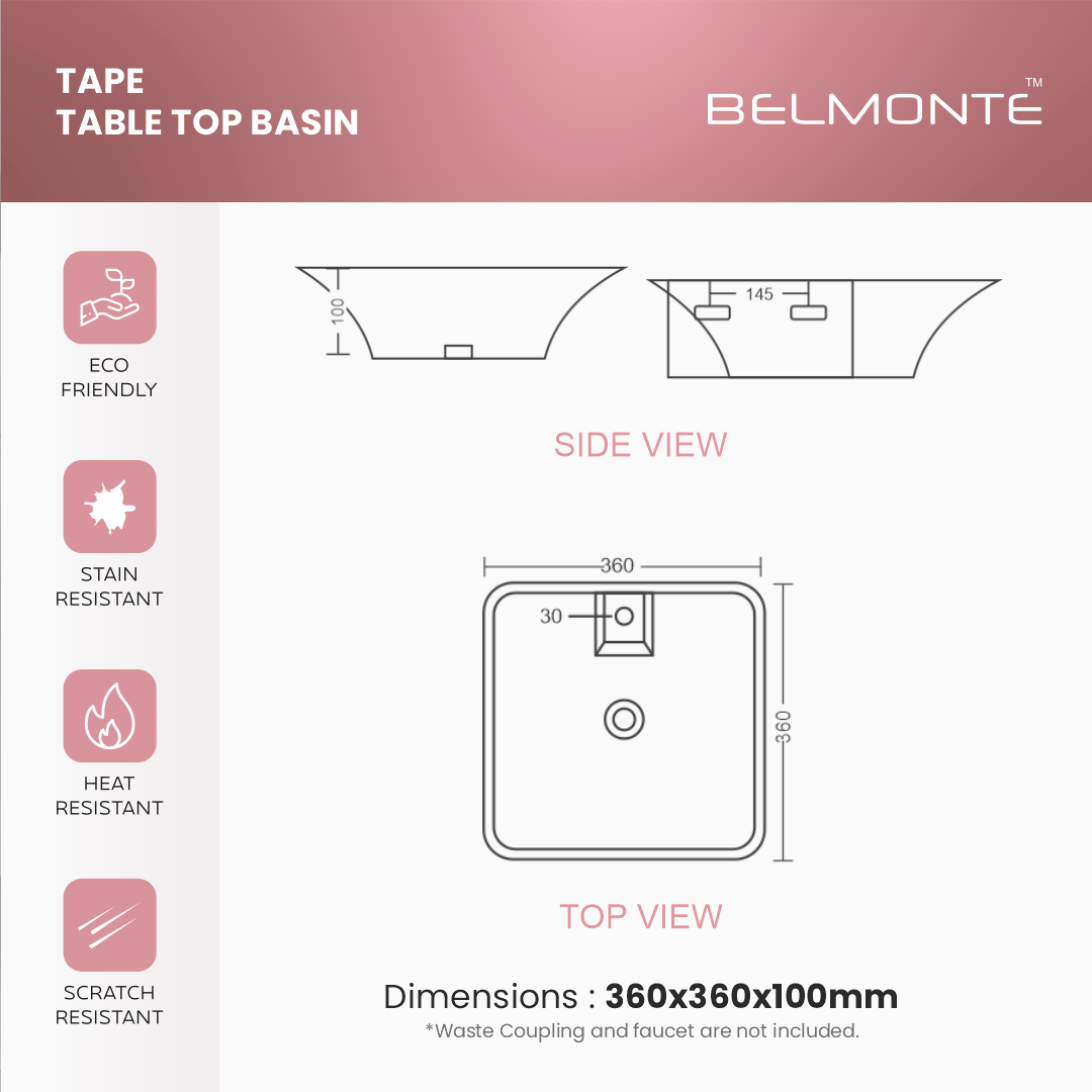 Counter Top Basin (Tape)