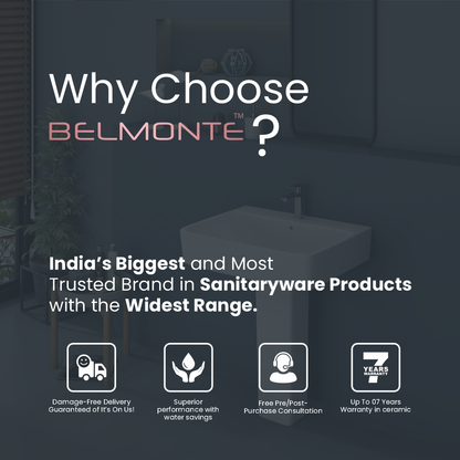 Ceramic Basin With Pedestal Set (Thar)