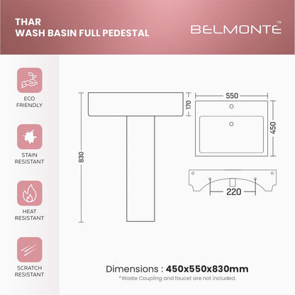 Designer Basin Pedestal Set (Thar Set 03)