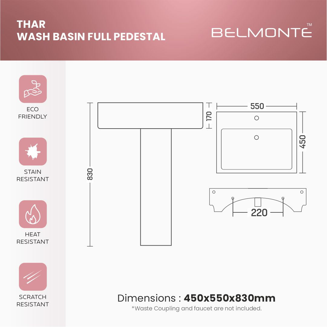 Designer Basin Pedestal Set (Thar Set 05)