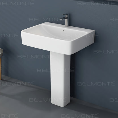 Ceramic Basin With Pedestal Set (Thar)