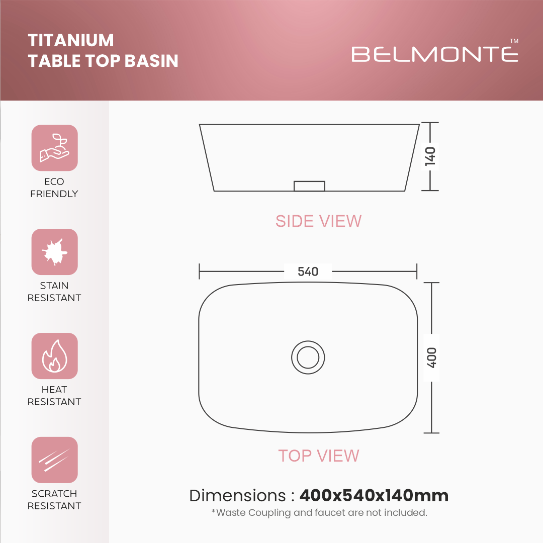 Counter Top Basin (Titanium)