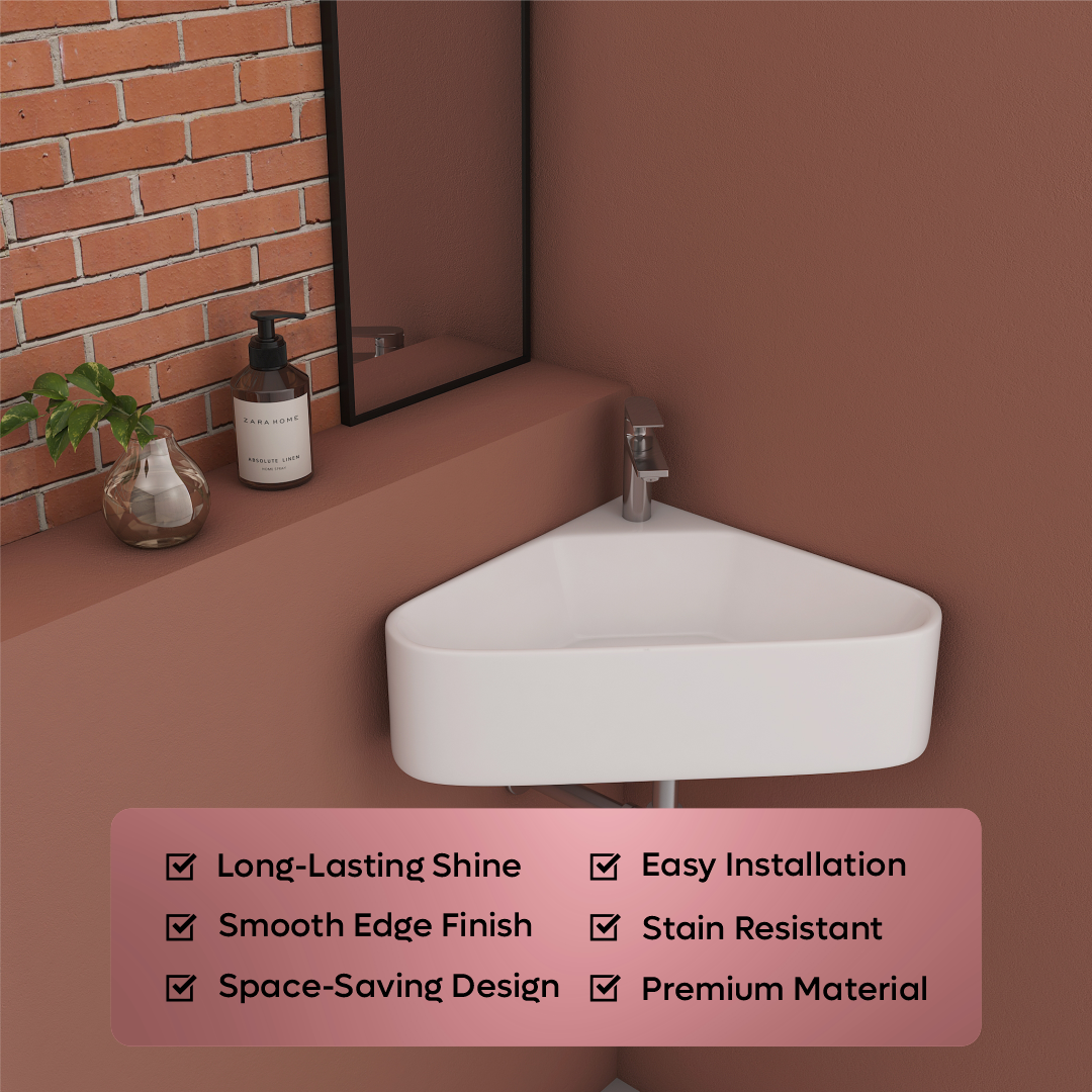 Ceramic Corner Basin (Trio)