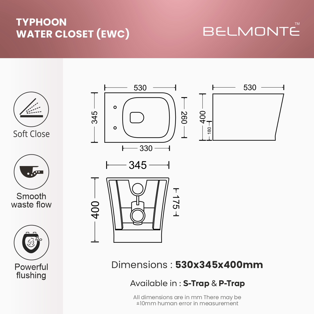 Floor Mounted Water Closet (EWC Typhoon)